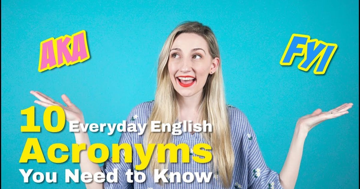 10 English acronyms you need to know 