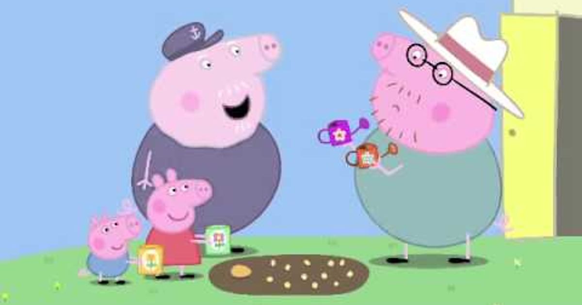 Peppa Pig-Peppa and George's garden with subtitles - VoiceTube 看影片學英語