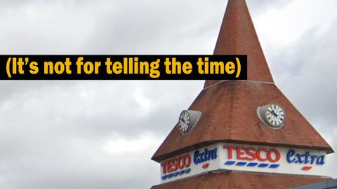 Why do UK supermarkets have clock towers?