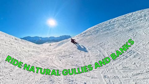 How to Snowboard Gullies, Natural Halfpipes, Tilted Slopes