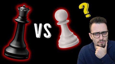 EASY CHESS ENDGAMES: Queen vs. Pawn