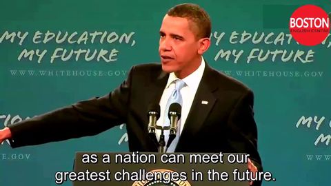 歐巴馬總統對美國學生髮表歷史性演講 - 英文字幕 (President Obama Makes Historic Speech to America's Students  -  English subtitles)