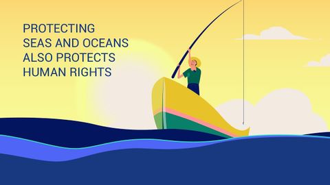 海を守ることは人権を守ることでもある (Protecting Seas and Oceans also protects our human rights)