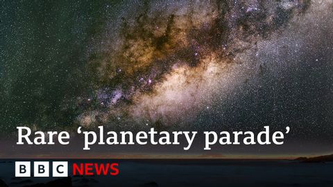 7つの惑星が夜空に並ぶ珍しい「惑星パレード」をいつ、どのように見るか｜BBCニュース (When and how to see seven planets align in night sky in rare ‘planetary parade’ | BBC News)