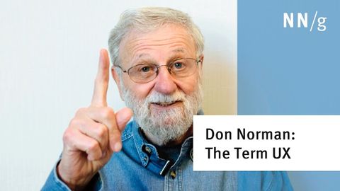 唐-諾曼："用戶體驗 "一詞 (Don Norman: The term "UX")