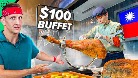 台湾の金持ちバフェットvs貧乏人バフェット! (Rich Man Buffet vs Poor Man Buffet in Taiwan!!)