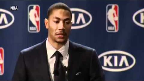 Derrick Rose Cries During Most Valuable Player Speech MVP 2011