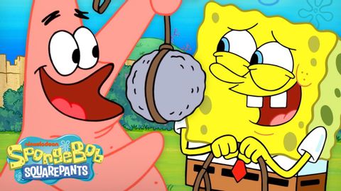 パトリック、ペット・ロックを飼う！?| スポンジ・ボブ (Patrick Adopts A Pet Rock! ? | Full Scene | SpongeBob)