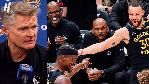 スティーブ・カー、ジミー・バトラーをウォリアーズでプレーさせるのは「かなり楽しい (Steve Kerr on Jimmy Butler: “It’s Pretty Fun” Having Him on the Warriors)