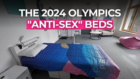 獨家探訪 2024 年奧運會 "反性 "床 (Exclusive Look At The 2024 Olympics "Anti-Sex" Beds)