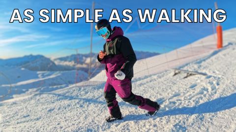 ボードの上を歩く - スノーボードの簡単なコツ (WALK OVER THE BOARD - Simple Snowboarding Tips)