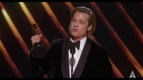 布拉德-皮特榮獲最佳男配角獎 (Brad Pitt Wins Best Supporting Actor)