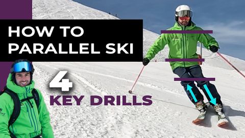 平行滑雪 101 - 4 個平行轉彎練習 (Parallel Skiing 101 - 4 Drills for Parallel Turns)