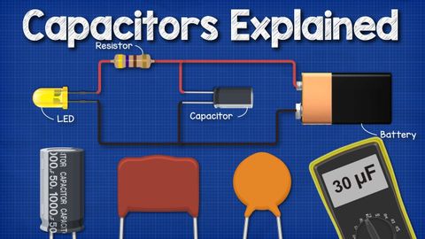 コンデンサの説明 - コンデンサの基本的な動作原理 (Capacitors Explained - The basics how capacitors work working principle)