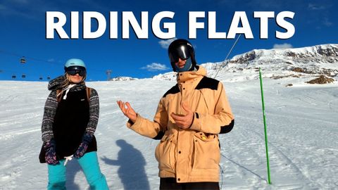 單板滑雪技巧--如何在平地上滑行--真正的初學者 (Snowboarding Tips - How to Ride the Flats - With a Real Beginner)