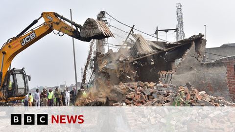 インドでブルドーザーはいかにして不正の手段となったか｜BBCニュース (How bulldozers became a vehicle of injustice in India | BBC News)