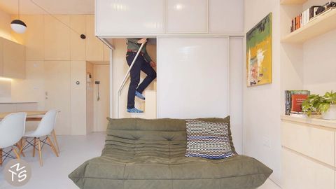 NEVER TOO SMALL - 29m2/318sqf - ボーホー・ジャパニーズ・マイクロ・ロンドン・アパートメント (NEVER TOO SMALL - 29m2/318sqf -  Boho Japanese Micro London Apartment)