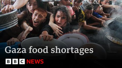 US says “policy of starvation” in Gaza would be “horrific and unacceptable” | BBC News