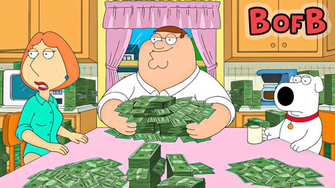 "家庭煮夫"--中獎 10 000 000 美元 ("FAMILY GUY" - WON THE LOTTERY 10 000 000$)