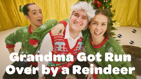 おばあちゃんがトナカイにひかれた？簡単な振り付けでクリスマスダンスを！?? (Grandma Got Runover By a Reindeer ? Christmas Dance with Easy Choreography! ??)