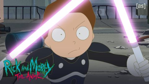 Morty Chased in VR | Rick and Morty: The Anime | adult swim