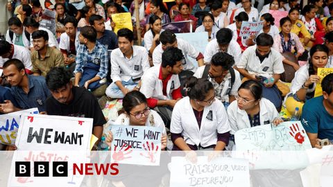 インドの医師、研修医殺害事件でストライキ｜BBCニュース (Indian doctors strike over murder of trainee medic | BBC News)