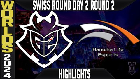 G2 vs HLE Highlights | LoL Worlds 2024 Swiss Stage Day 2 Round 2 | G2 Esports vs Hanwha Life Esports